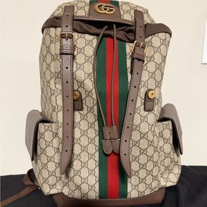 Gucci Beige and Brown Men's Backpack